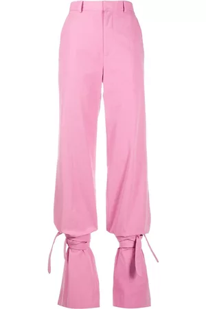 The Attico Pantalones de talle alto con lazo