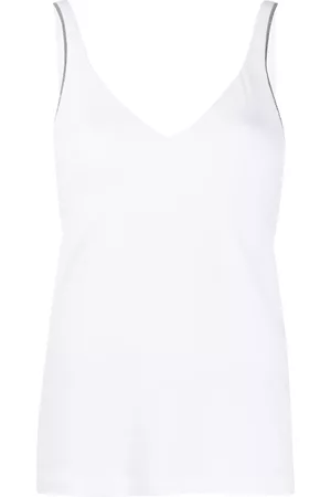 Brunello Cucinelli Top sin mangas con cuello en V
