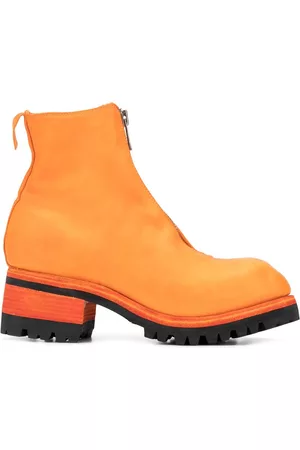 GUIDI Botines con cremallera frontal