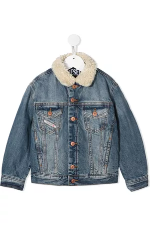 Diesel Chaqueta vaquera Jresky con cuello de pelo