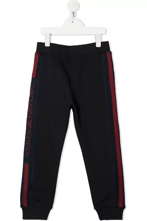 Emporio Armani Pantalones de chándal con rayas y logo