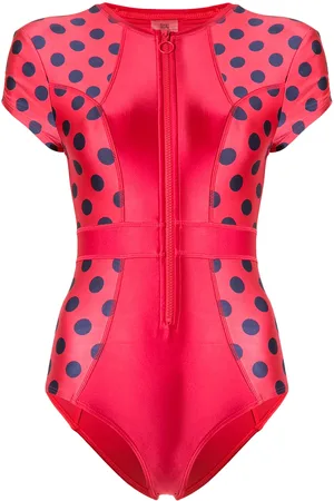 Duskii Bañador Cerise con manga corta japonesa