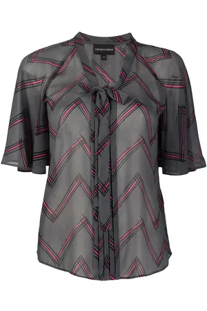 Emporio Armani Blusa con motivo en zigzag
