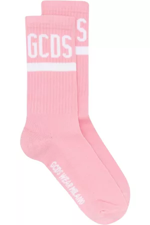 GCDS Calcetines de canalé con logo