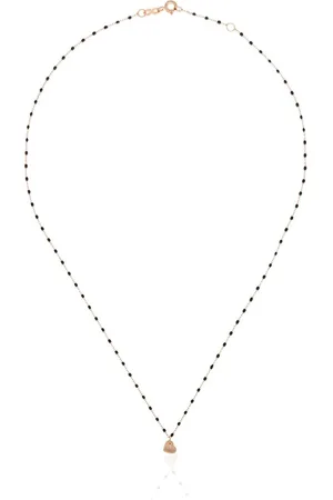 GIGI CLOZEAU Collar con charm Heart en oro amarillo de 18kt con cuentas