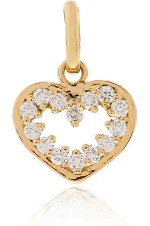 GIGI CLOZEAU Colgante con diseño de corazón en oro amarillo de 18kt con diamantes