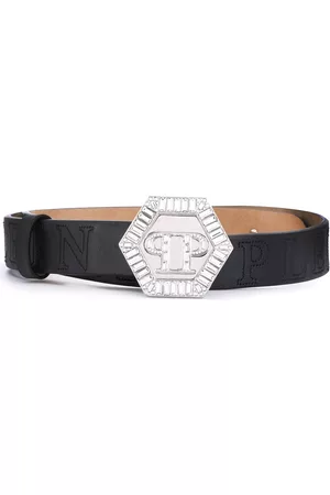 Philipp Plein Cinturón con logo hexagonal