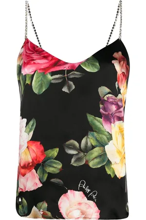 Philipp Plein Top de tirantes con motivo Holiday Flowers