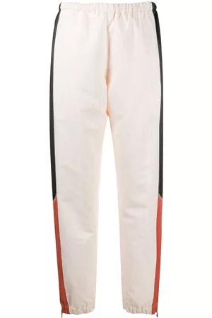 Marine Serre Pantalones con paneles en contraste