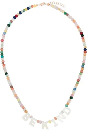 Roxanne First Collar Be Kind en oro de 14kt con jades