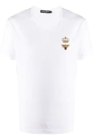 Dolce & Gabbana Camiseta con bordado de abeja y corona