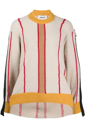 AMBUSH Sudadera deconstruida con cuello redondo