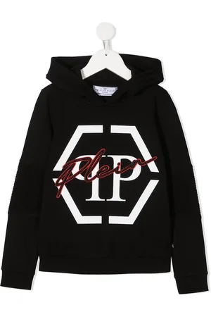 Philipp Plein Sudadera con capucha y logo hexagonal