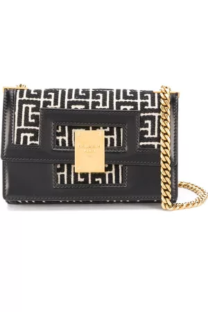 Balmain Bolso de hombro pequeño 1945 con monograma en jacquard