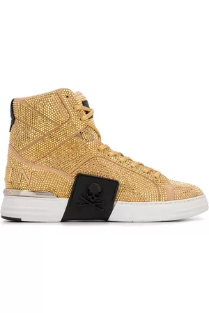 Philipp Plein Zapatillas altas con detalles de strass
