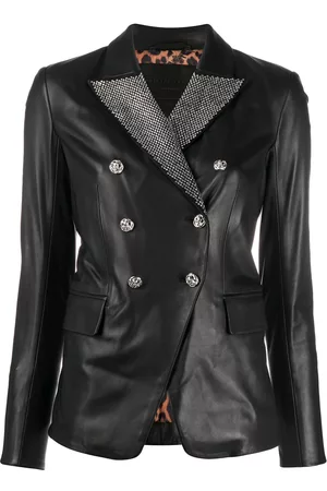 Philipp Plein Blazer con doble botonadura y detalles de cristales