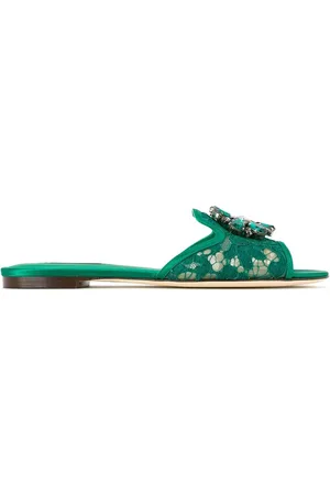 Dolce & Gabbana Sandalias con encaje y cristales