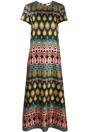 La DoubleJ Vestido Swing con estampado geométrico