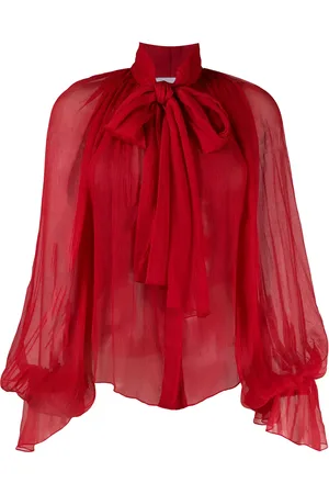 Atu Body Couture Blusa de gasa con manga balloon