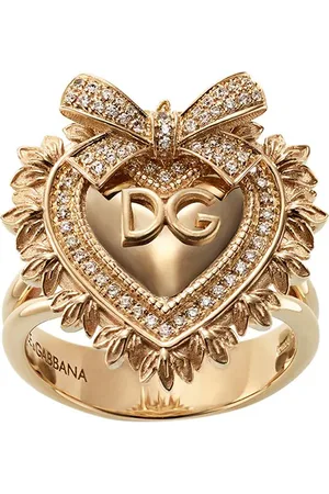 Dolce & Gabbana Anillo Devotion en oro amarillo de 18kt con diamantes