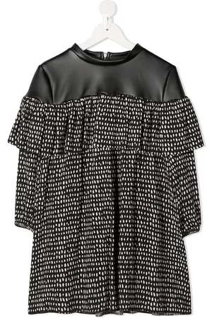 Le pandorine Vestido con volantes y perro estampado