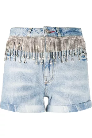 Philipp Plein Pantalones vaqueros cortos con detalles de cristal