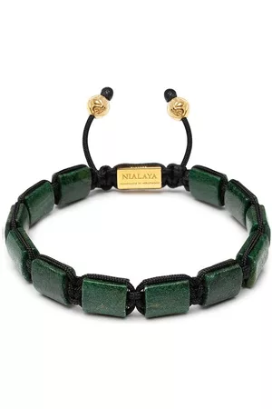 Nialaya Pulsera de cuentas con aplique de gemas