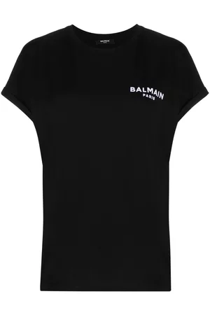 Balmain Camiseta con logo afelpado