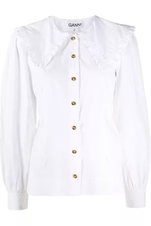 Ganni Blusa con cuello oversize