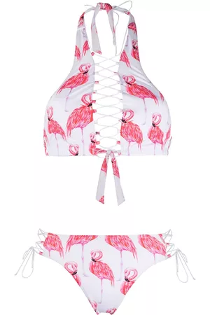 Noire Swimwear Bikini Addicted Flamingo con cordones