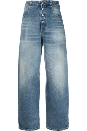Maison Margiela Vaqueros tapered de talle alto