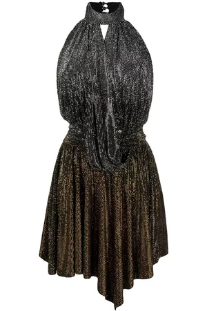 Philipp Plein Vestido con cuello halter