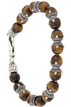 EMANUELE BICOCCHI Pulsera con cuentas de ojo de tigre