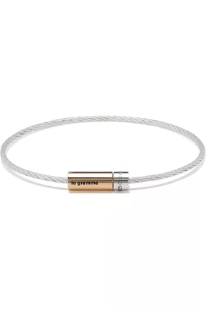 Le Gramme Pulsera de cable en oro de 18 ct y plata