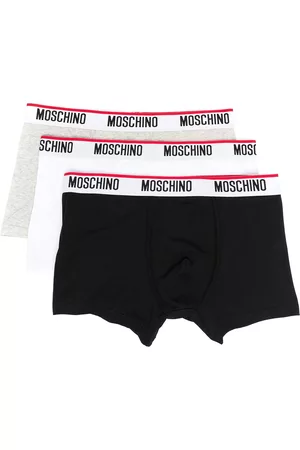 Moschino Pack de tres calzoncillos con logo en la cinturilla