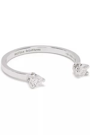 DELFINA DELETTREZ Anillo Dots en oro blanco de 18kt con diamantes