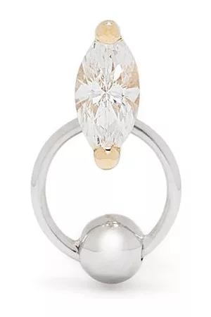 DELFINA DELETTREZ Pendiente Two in One en oro amarillo de 18kt con diamante