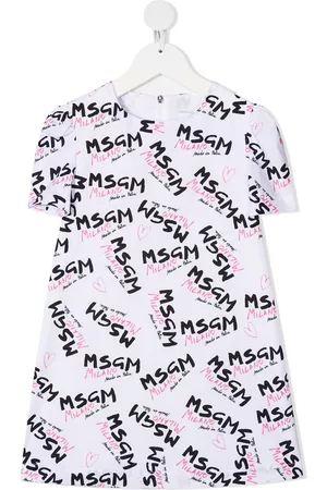 Msgm Vestido estilo camiseta con logo