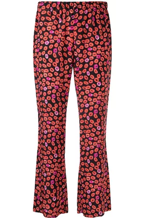 Marni Pantalones Kisses capri acampanados