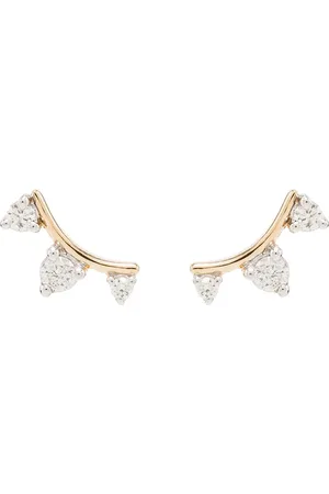 Adina Reyter Pendientes Amigos en oro de 14kt con diamantes