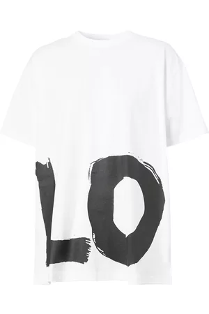 Burberry Camiseta oversize con estampado Love
