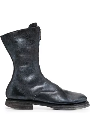 GUIDI Botines con cremallera frontal