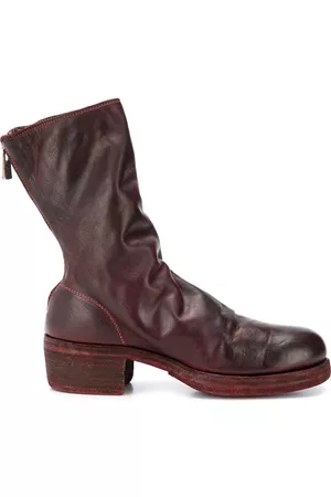 GUIDI Botas con efecto desgastado