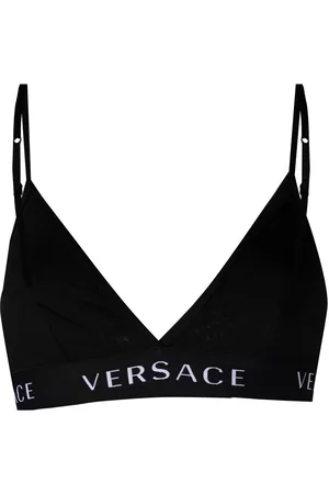 VERSACE Sujetador de triángulo con franja del logo