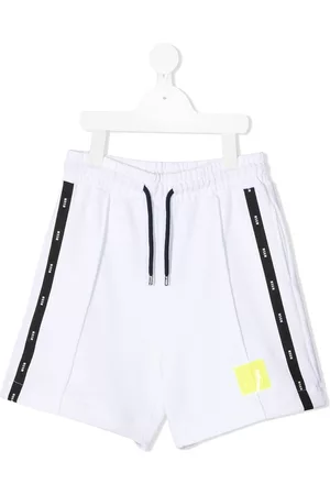 Msgm Pantalones cortos de deporte con franjas del logo