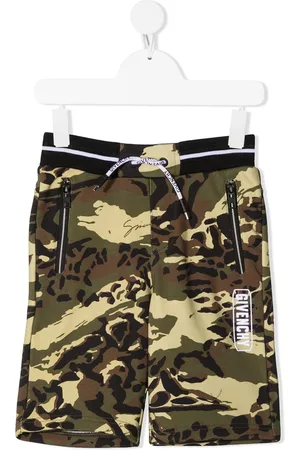 Givenchy Pantalones cortos de deporte con motivo militar