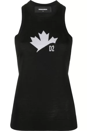 Dsquared2 Top sin mangas con motivo de hoja de arce