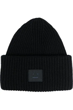 Acne Studios Gorro con parche de cara