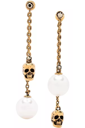 Alexander McQueen Pendientes con colgante de calavera con apliques