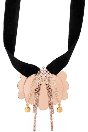 La DoubleJ Collar drapeado con motivo floral